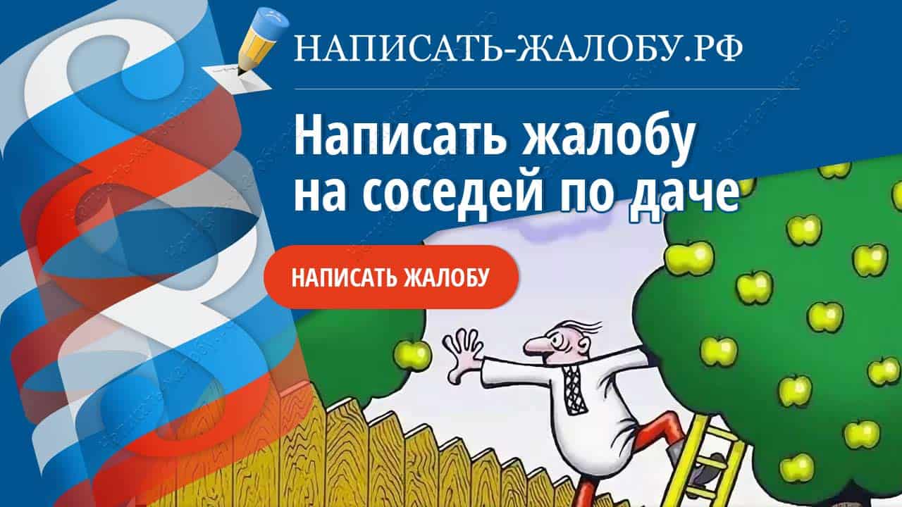 Написать жалобу на соседей по даче